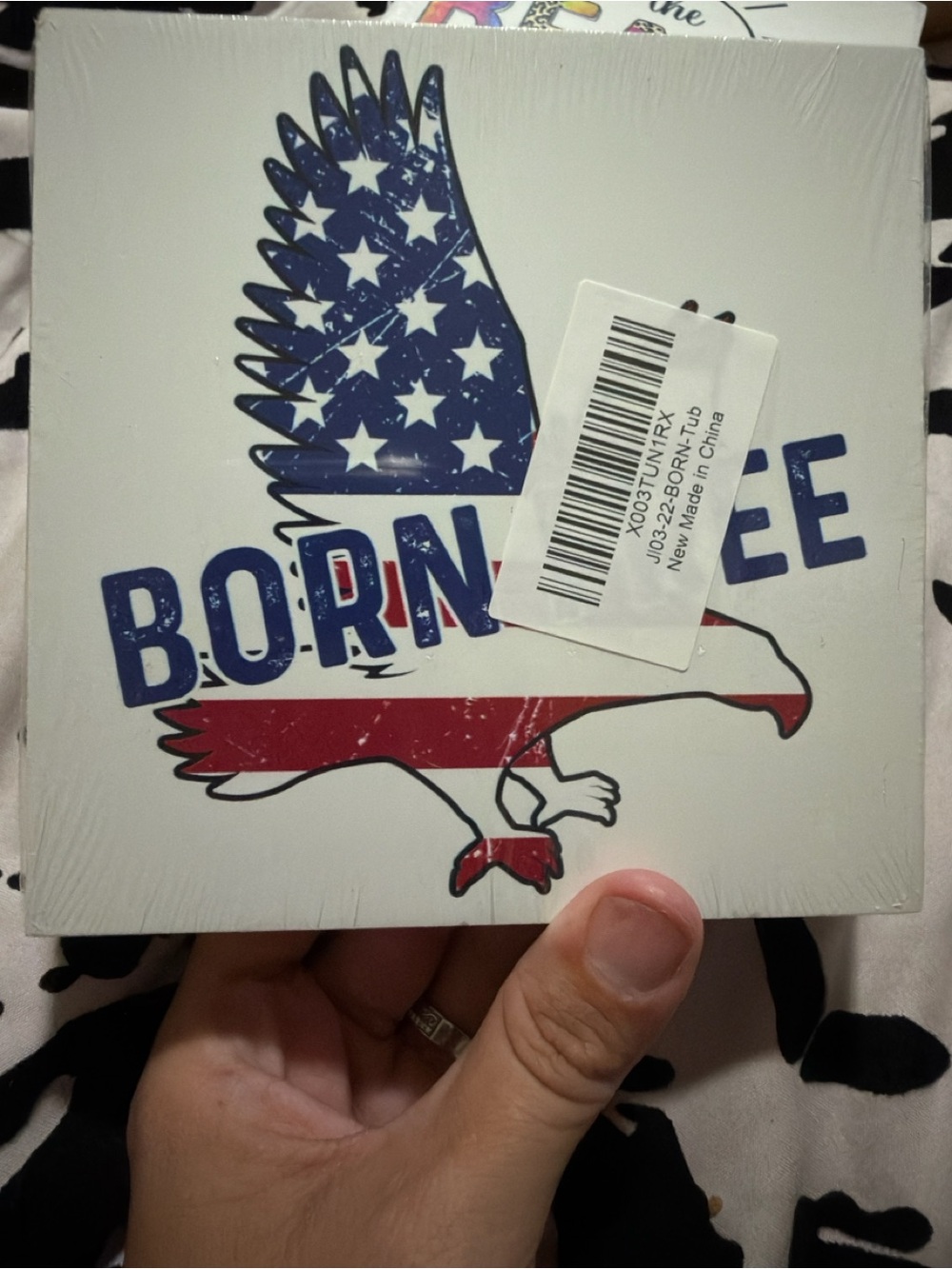 Patriotic Born Free Eagle Wall Sign – Americana Decor